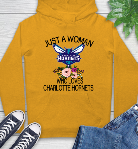 NBA Just A Woman Who Loves Charlotte Hornets Basketball Sports Hoodie 2
