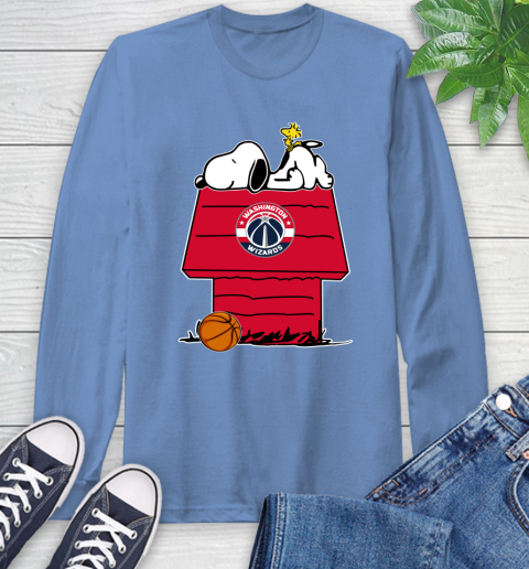 Washington Wizards NBA Basketball Snoopy Woodstock The Peanuts Movie Long Sleeve T-Shirt 11