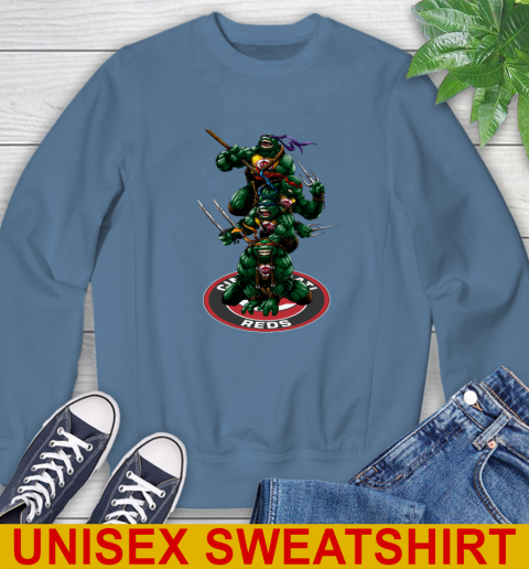 MLB Baseball Cincinnati Reds Teenage Mutant Ninja Turtles Shirt Sweatshirt 8