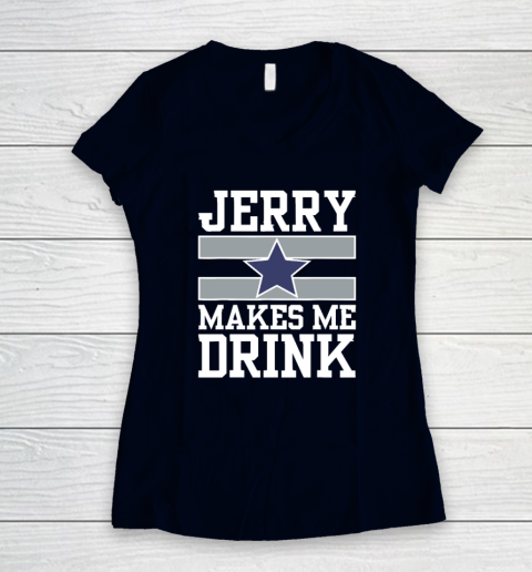 Jerry Makes Me Drink Women's V-Neck T-Shirt 2