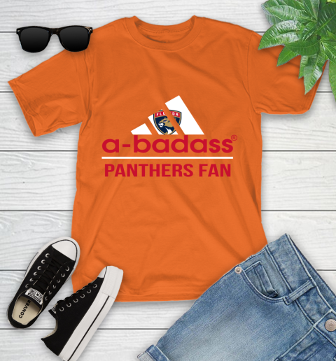 NHL A Badass Florida Panthers Fan Adidas Hockey Sports Youth T-Shirt 9