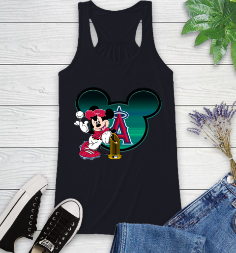 MLB Los Angeles Angels The Commissioner's Trophy Mickey Mouse Disney Racerback Tank 10