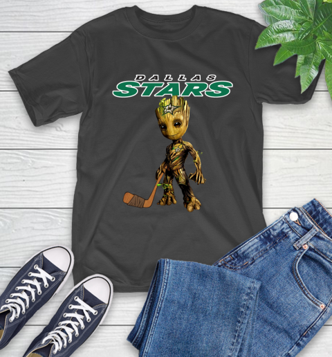 Dallas Stars NHL Hockey Groot Marvel Guardians Of The Galaxy T-Shirt 2