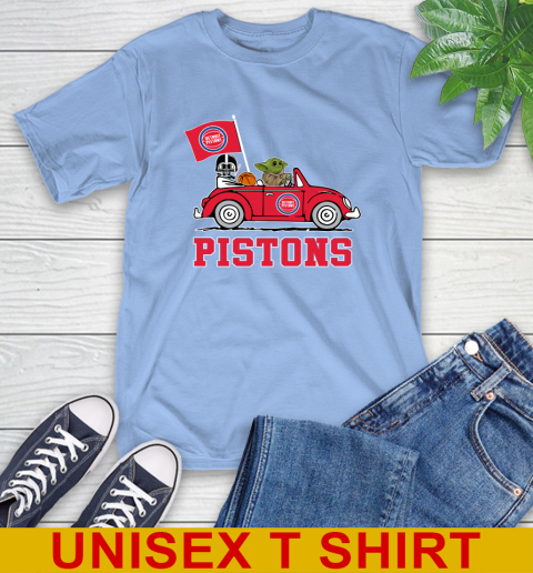 NBA Basketball Detroit Pistons Darth Vader Baby Yoda Driving Star Wars Shirt T-Shirt 11