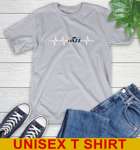 Utah Jazz NBA Basketball Heart Beat Shirt T-Shirt 5