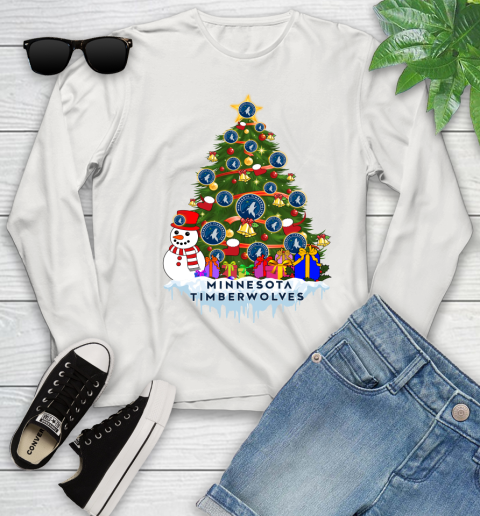 Minnesota Timberwolves Merry Christmas NBA Basketball Sports Youth Long Sleeve 12