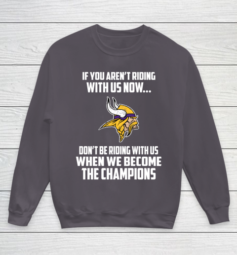NFL Minnesota Vikings Football We Become The Champions Youth Sweatshirt 5