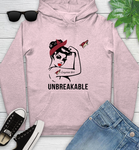 NHL Arizona Coyotes Girl Unbreakable Hockey Sports Youth Hoodie 6