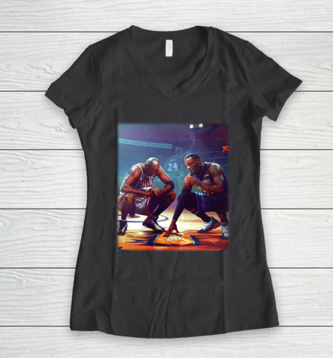 Michael Jordan Lebron James Kobe Bryant Women's V-Neck T-Shirt 6
