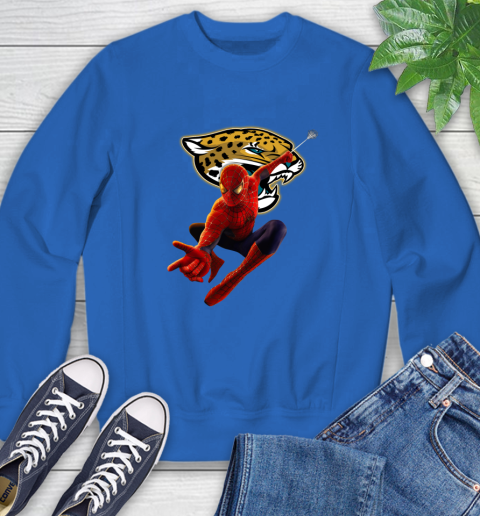 NFL Spider Man Avengers Endgame Football Jacksonville Jaguars Sweatshirt 8