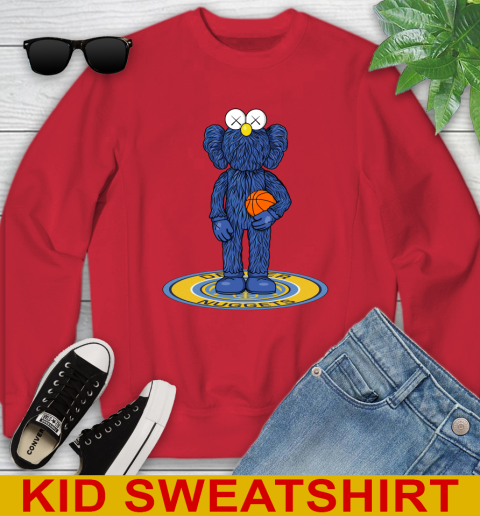 NBA Basketball Denver Nuggets Kaws Bff Blue Figure Shirt Youth Sweatshirt 8