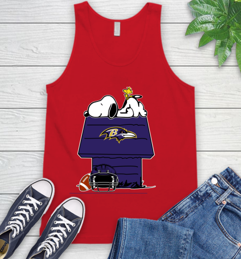 Baltimore Ravens NFL Football Snoopy Woodstock The Peanuts Movie Tank Top 6