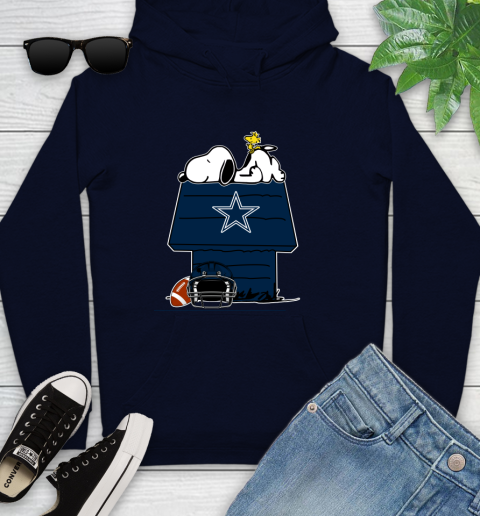 Dallas Cowboys NFL Football Snoopy Woodstock The Peanuts Movie Youth Hoodie 4