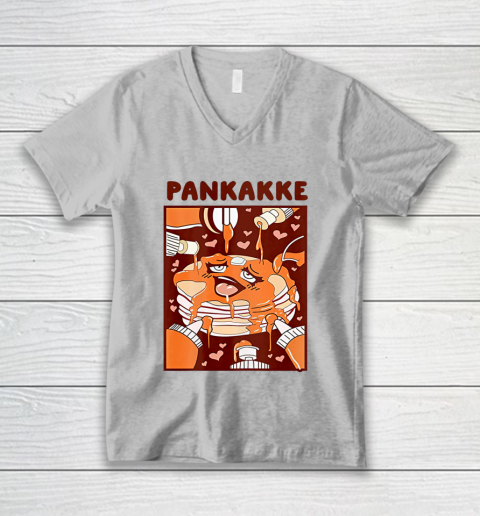 Pankakke Food Funny Cake Cupkakke V-Neck T-Shirt 2