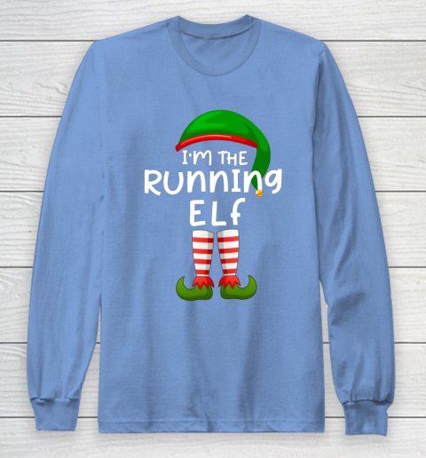 I m The Running Elf Funny Elf Family Matching Christmas Long Sleeve T-Shirt 8