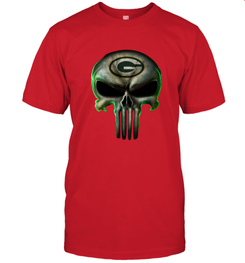 Green Bay Packers The Punisher Mashup Football Unisex Jersey Tee