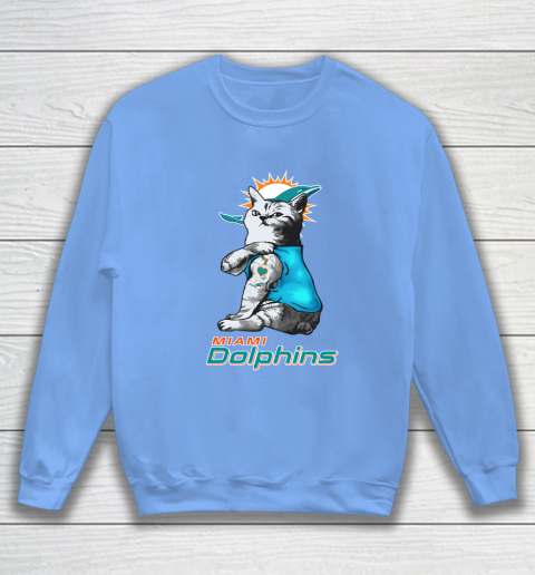 NFL Football My Cat Loves Miami Dolphins Sweatshirt 8