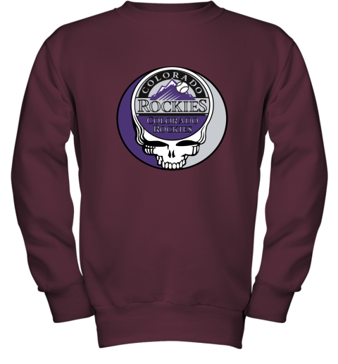Colorado Rockies The Grateful Dead Baseball MLB Mashup Youth Sweatshirt