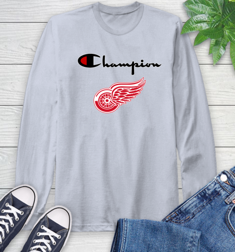 NHL Hockey Detroit Red Wings Champion Shirt Long Sleeve T-Shirt 4