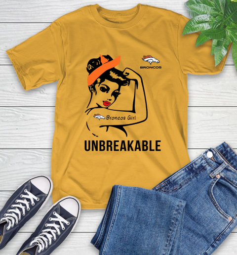 NFL Denver Broncos Girl Unbreakable Football Sports T-Shirt 2