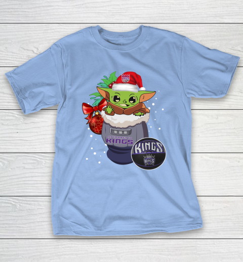 Sacramento Kings Christmas Baby Yoda Star Wars Funny Happy NBA T-Shirt 11