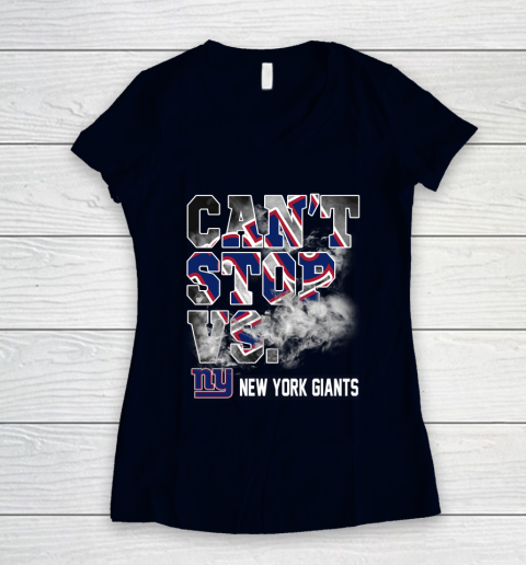 NFL New York Giants Can't Stop Vs Women's V-Neck T-Shirt 2