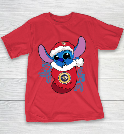 Nashville Predators Christmas Stitch In The Sock Funny Disney NHL Youth T-Shirt 9