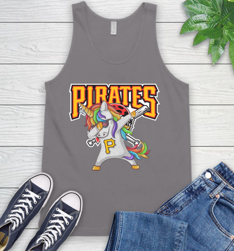Pittsburgh Pirates MLB Baseball Funny Unicorn Dabbing Sports Tank Top 7