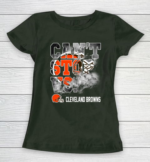 NFL Cleveland Browns Can't Stop Vs Women's T-Shirt 4