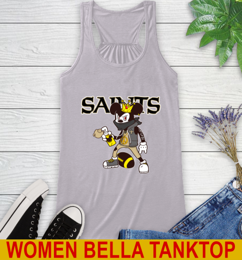 New Orleans Saints NFL Football Mickey Peace Sign Sports Racerback Tank 5