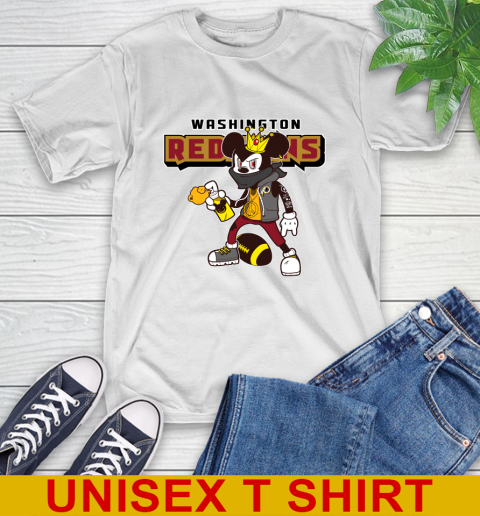 Washington Redskins NFL Football Mickey Peace Sign Sports T-Shirt