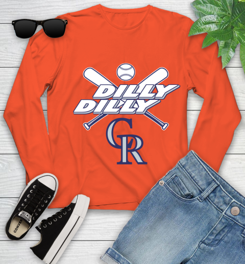 MLB Colorado Rockies Dilly Dilly Baseball Sports Youth Long Sleeve 4