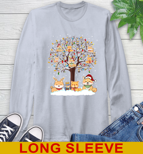 Shiba inu dog pet lover light christmas tree shirt 60