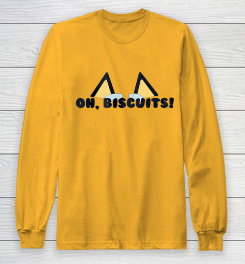 Bluey Oh Biscuits Mum Dad Cartoon Mother s Father s Day Long Sleeve T-Shirt 2