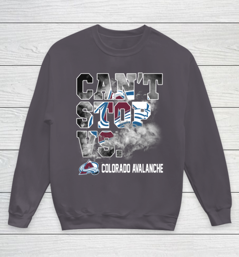 NHL Colorado Avalanche Hockey Can't Stop Vs Youth Sweatshirt 5