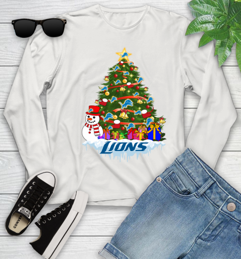 Detroit Lions Merry Christmas NFL Football Sports Youth Long Sleeve 12