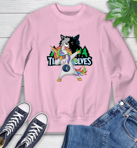Minnesota Timberwolves NBA Basketball Funny Unicorn Dabbing Sports Sweatshirt 9