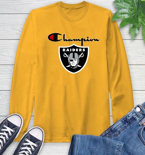 NFL Football Oakland Raiders Champion Shirt Long Sleeve T-Shirt 2
