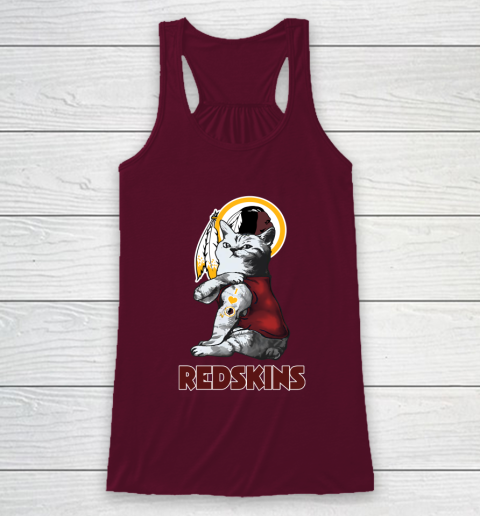 NFL Football My Cat Loves Washington Redskins Racerback Tank 2