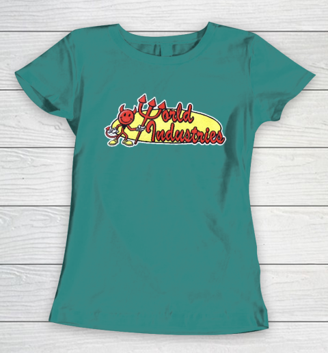 World Industries Devil Satan Hook Ups Skate Hookups Hook Ups Vintage 90's Women's T-Shirt 10