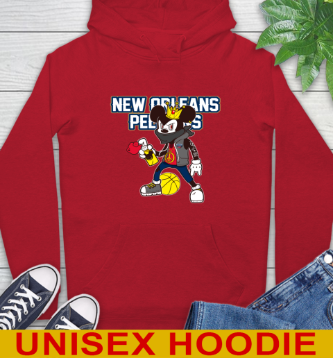 New Orleans Pelicans NBA Basketball Mickey Peace Sign Sports Hoodie 10