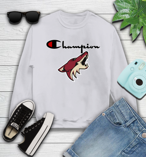 NHL Hockey Arizona Coyotes Champion Shirt Youth Sweatshirt 2