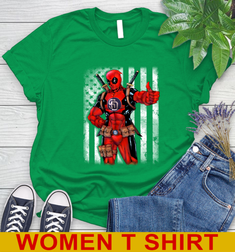 MLB Baseball San Diego Padres Deadpool American Flag Shirt Women's T-Shirt 7