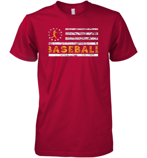 r7zt baseball lovers vintage american betsy ross flag softball premium guys tee 5 front red