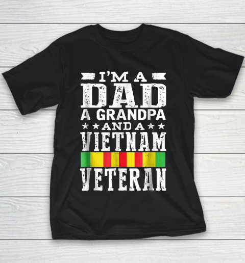 Grandpa Funny Gift Apparel  Mens I'm A Dad Grandpa And Vietnam Veteran Youth T-Shirt