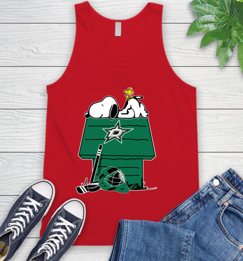 Dallas Stars NHL Hockey Snoopy Woodstock The Peanuts Movie Tank Top 6