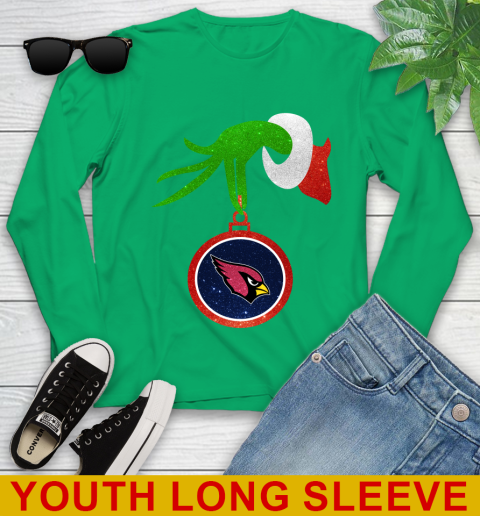 Arizona Cardinals Grinch Merry Christmas NFL Football Youth Long Sleeve 7