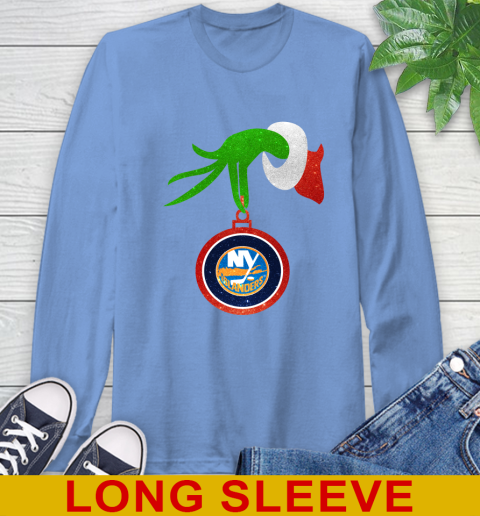 New York Islanders Grinch Merry Christmas NHL Hockey Long Sleeve T-Shirt 11