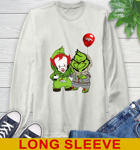 Denver Broncos Baby Pennywise Grinch Christmas NFL Football Long Sleeve T-Shirt 12