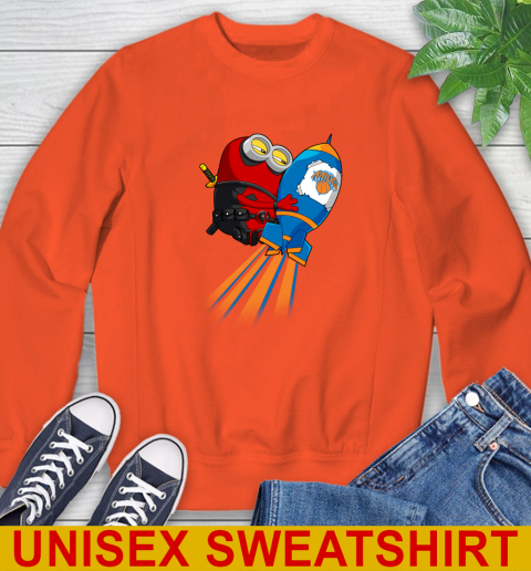 NBA Basketball New York Knicks Deadpool Minion Marvel Shirt Sweatshirt 3